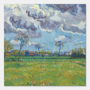 Landscape Under a Stormy Sky Vincent Gogh Sign