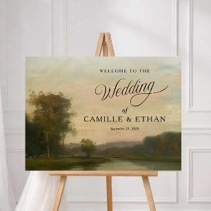Landscape Vintage Wedding Welcome Sign