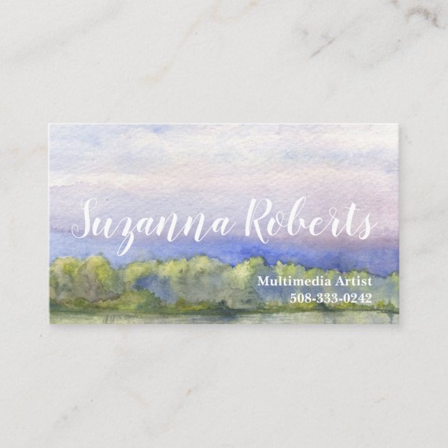Landscape Watercolor Business Card (Front)
