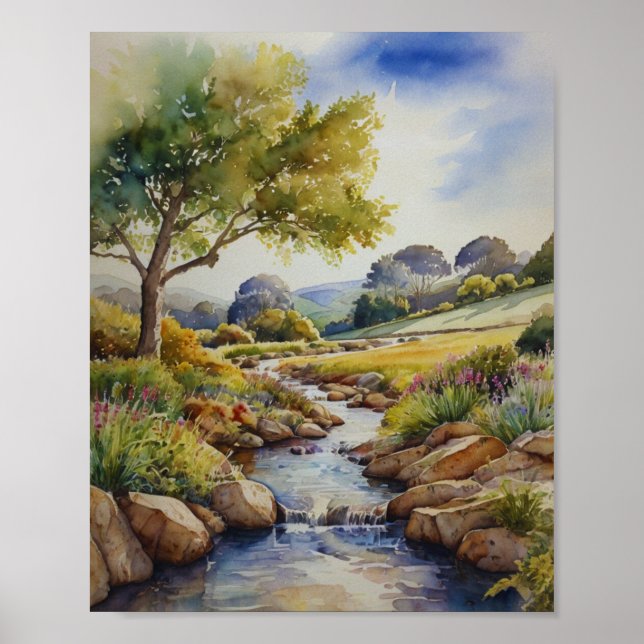 Landscape Watercolor Wall Art (Front)