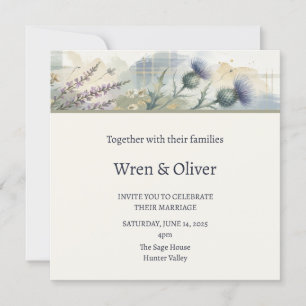 Landscape Watercolor Wedding Invitation