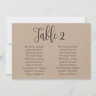 Landscape wedding seating chart. Rustic modern Invitation