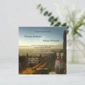 Landscape Wine Vineyard Winery Wedding Invitation (Standing Front)