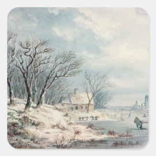 Landscape: Winter Square Sticker