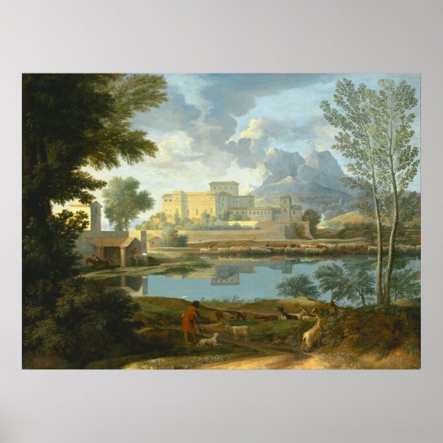 Landscape with a Calm Nicolas Pouss Poster (Front)