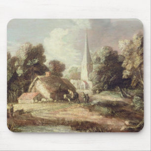 Landscape with a Church, Cottage, Villagers and An Mouse Pad