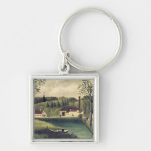 Landscape with a Fisherman, after 1886 Keychain