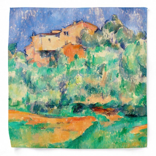 Landscape with a House, Cezanne Bandana (Front)