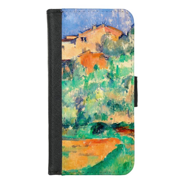 Landscape with a House, Cezanne iPhone Wallet Case (Front)