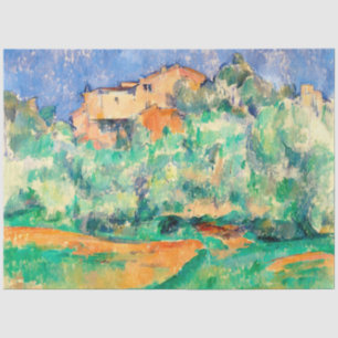 Landscape with a House, Cezanne Tissue Paper