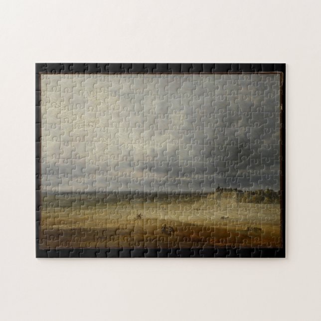 Landscape with a Plowed Field and a Village probab Jigsaw Puzzle (Horizontal)