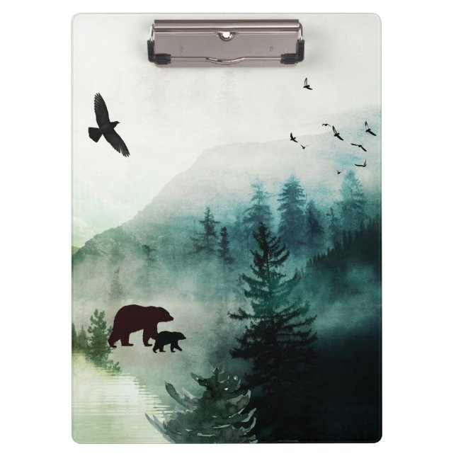 Landscape with Bears and Eagle Clipboard (Front)