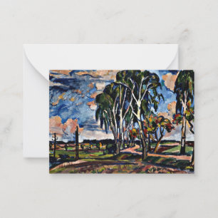 Landscape with Birches near Tucapy by Sobeslav Note Card