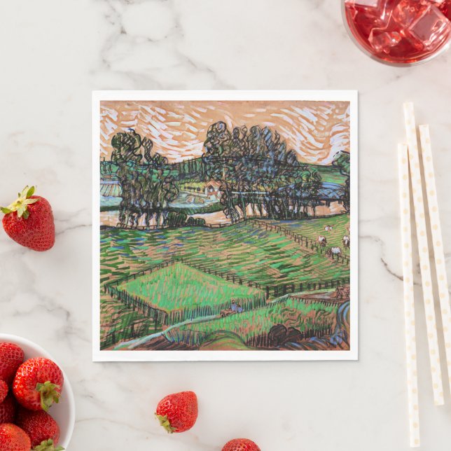 Landscape with Bridge Across the Oise Napkins (Insitu)