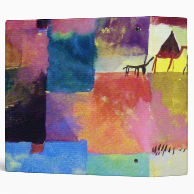 Landscape with Camels, Paul Klee 3 Ring Binder (Back/Spine)