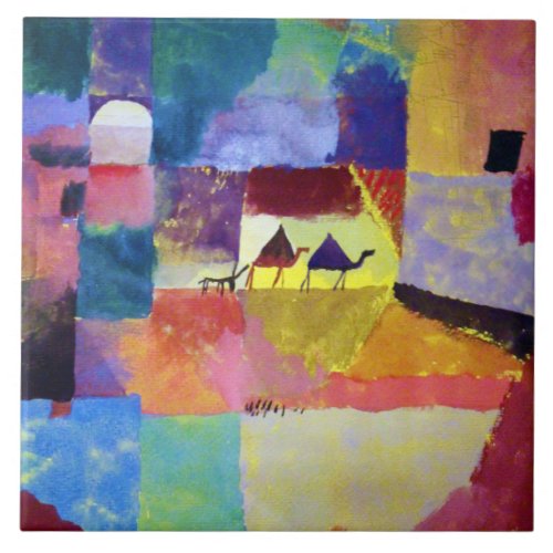 Landscape with Camels Paul Klee Ceramic Tile