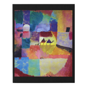 Landscape with Camels, Paul Klee Faux Canvas Print