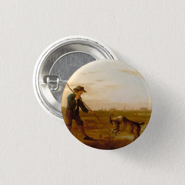 Landscape with cattle Aelbert Cuyp   Button (Front & Back)