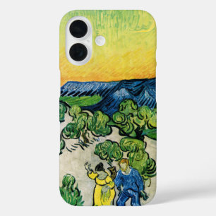 Landscape with Couple Walking by Vincent van Gogh iPhone 16 Case