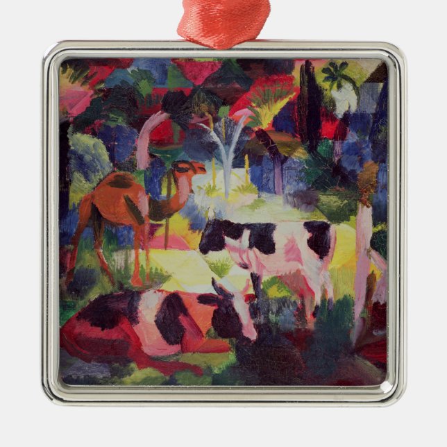 Landscape with Cows and a Camel Metal Ornament (Front)