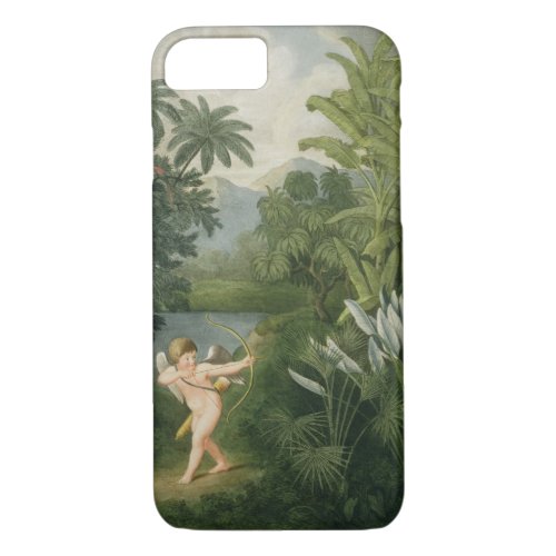 Landscape with Cupid aiming an arrow at a Parrot o iPhone 87 Case