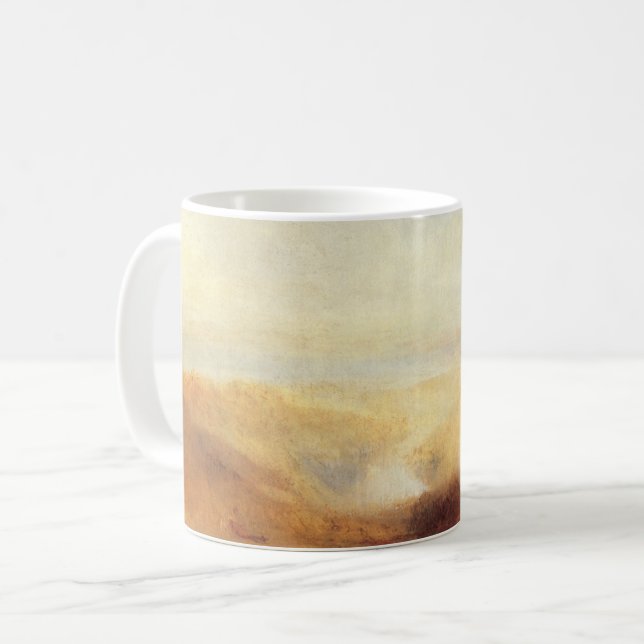 Landscape with Distant River Bay by Joseph Turner Coffee Mug (Front Left)