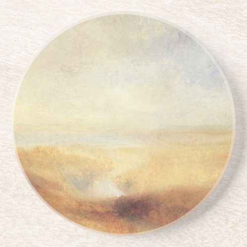 Landscape with Distant River Bay by Joseph Turner Drink Coaster