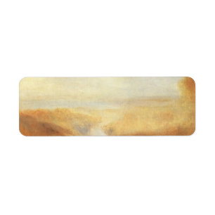 Landscape with Distant River Bay by Joseph Turner Label