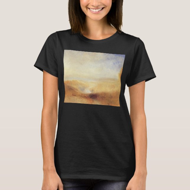 Landscape with Distant River Bay by Joseph Turner T-Shirt (Front)