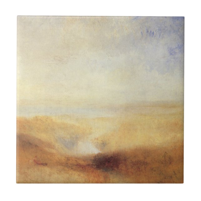 Landscape with Distant River Bay by Joseph Turner Tile (Front)