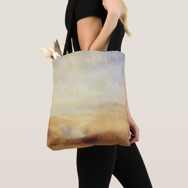 Landscape with Distant River Bay by Joseph Turner Tote Bag (Close Up)