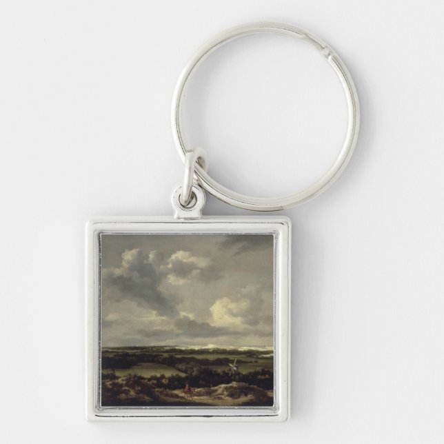 Landscape with Dunes near Haarlem (oil on canvas) Keychain (Front)