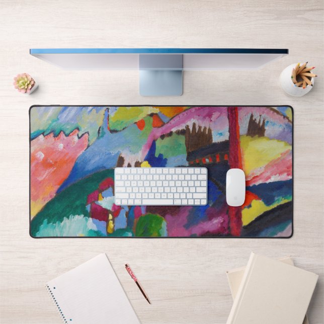 Landscape with Factory Chimney, Wassily Kandinsky Desk Mat (Office 1)