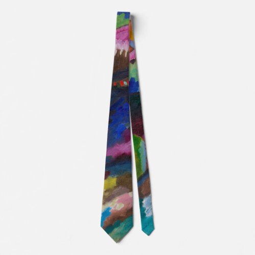 Landscape with Factory Chimney Wassily Kandinsky Neck Tie