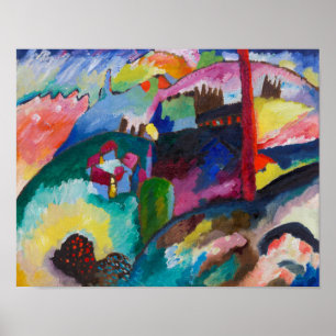 Landscape with Factory Chimney, Wassily Kandinsky Poster