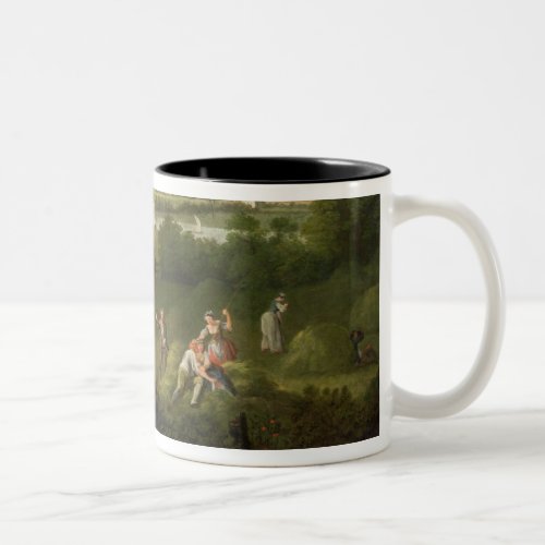 Landscape with Farmworkers c1730_40 oil on canv Two_Tone Coffee Mug