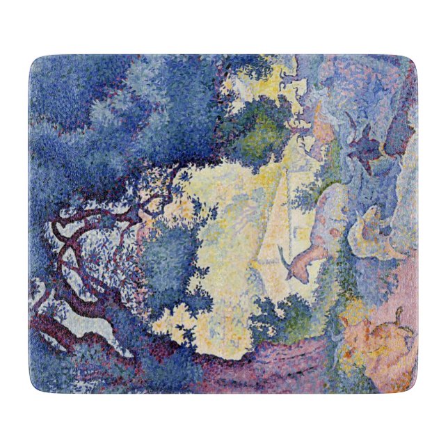 Landscape with Goats (by Henri-Edmond Cross) Cutting Board (Front)