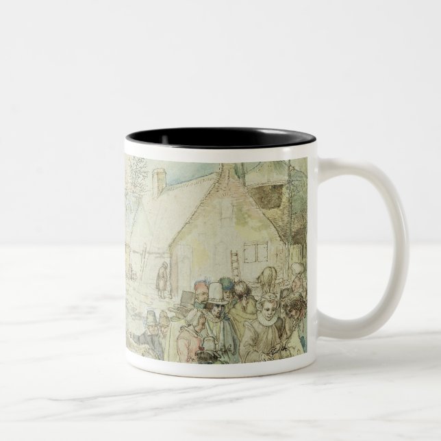 Landscape with Gypsy Fortune-Tellers Two-Tone Coffee Mug (Right)