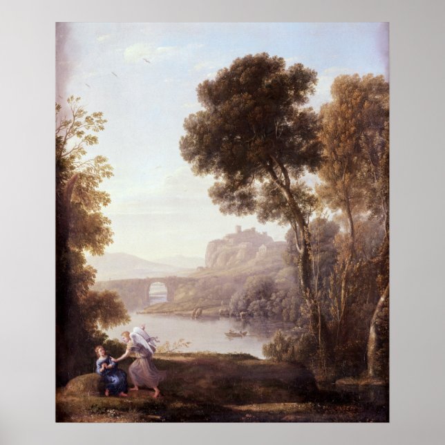 Landscape with Hagar and the Angel, 1646 Poster (Front)