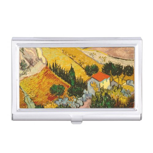 Landscape with House and PloughmaVincent van Gogh  Business Card Case