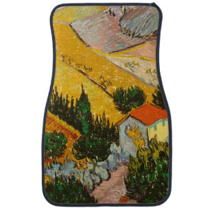Landscape with House and PloughmaVincent van Gogh Car Floor Mat
