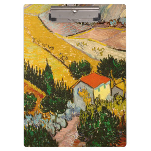 Landscape with House and PloughmaVincent van Gogh Clipboard