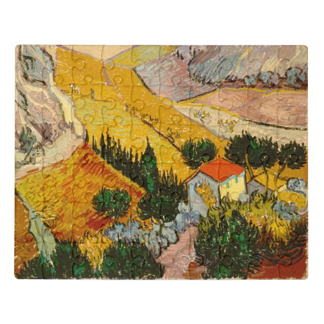 Landscape with House and PloughmaVincent van Gogh  Jigsaw Puzzle (Puzzle Horizontal)