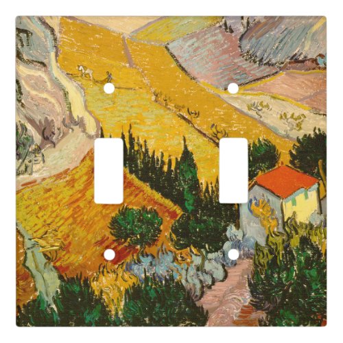 Landscape with House and PloughmaVincent van Gogh  Light Switch Cover