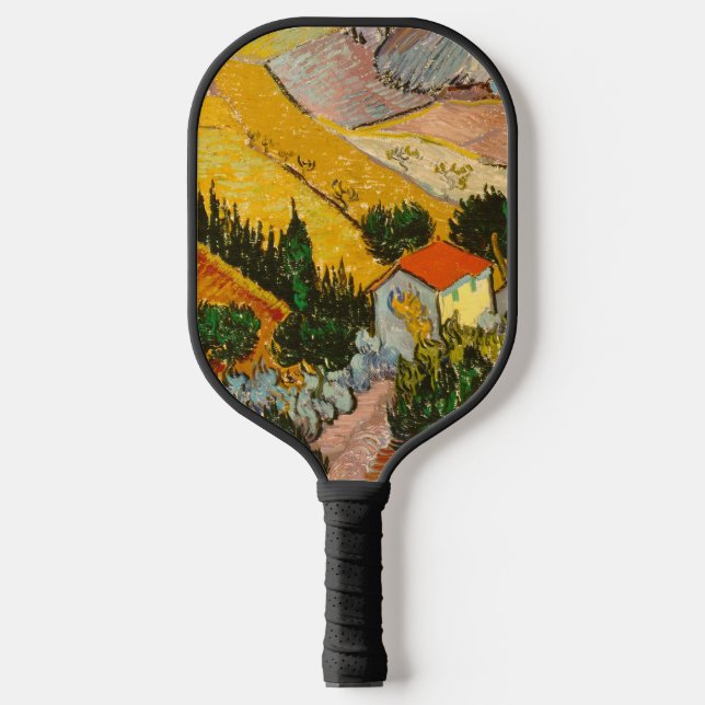 Landscape with House and PloughmaVincent van Gogh  Pickleball Paddle (Front)