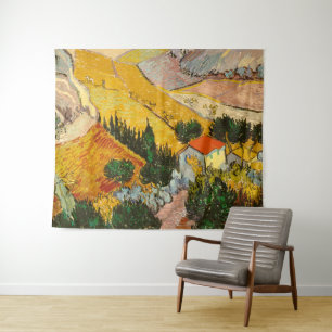 Landscape with House and PloughmaVincent van Gogh Tapestry