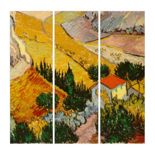 Landscape with House and PloughmaVincent van Gogh  Triptych