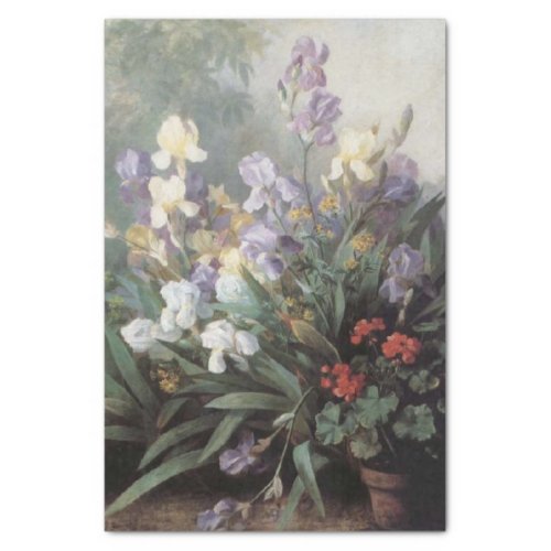 Landscape with Irises by Barbara Bodichon Tissue Paper