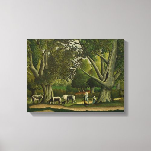 Landscape with Milkmaids by Henri Rousseau Canvas Print