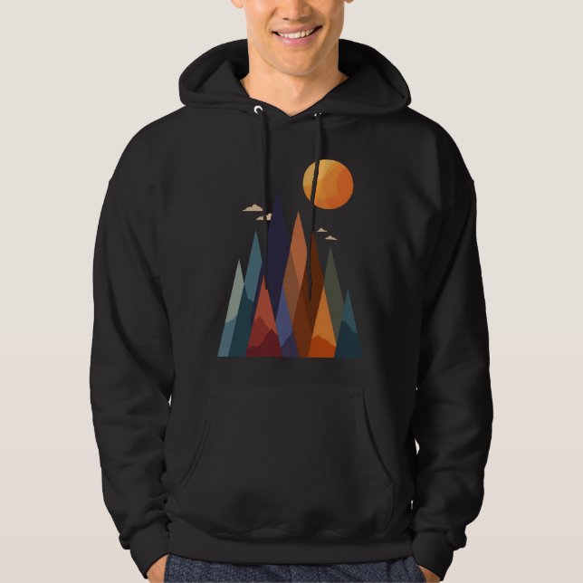 Landscape With Mountains and Sun Hoodie (Front)